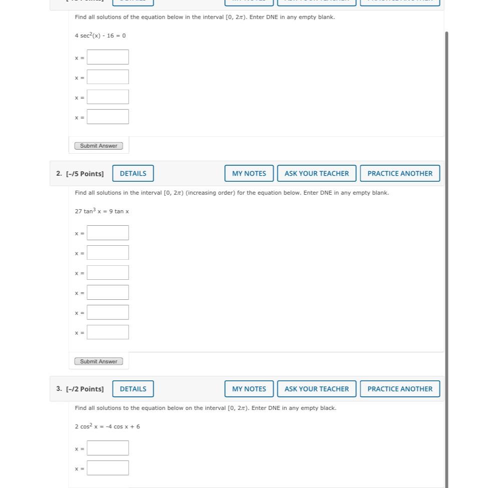 Solved Find all solutions of the equation below in the | Chegg.com