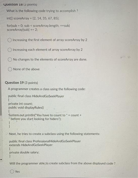 Solved Question 18 (3 points) What is the following code | Chegg.com