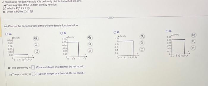 Solved A Continuous Random Variable X Is Uniformly