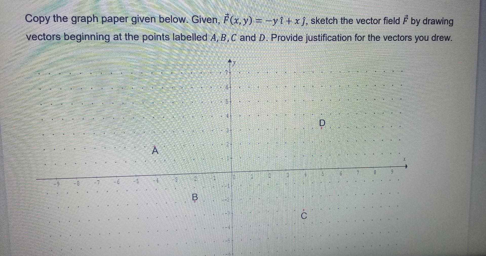 Solved Copy the graph paper given below. Given, | Chegg.com