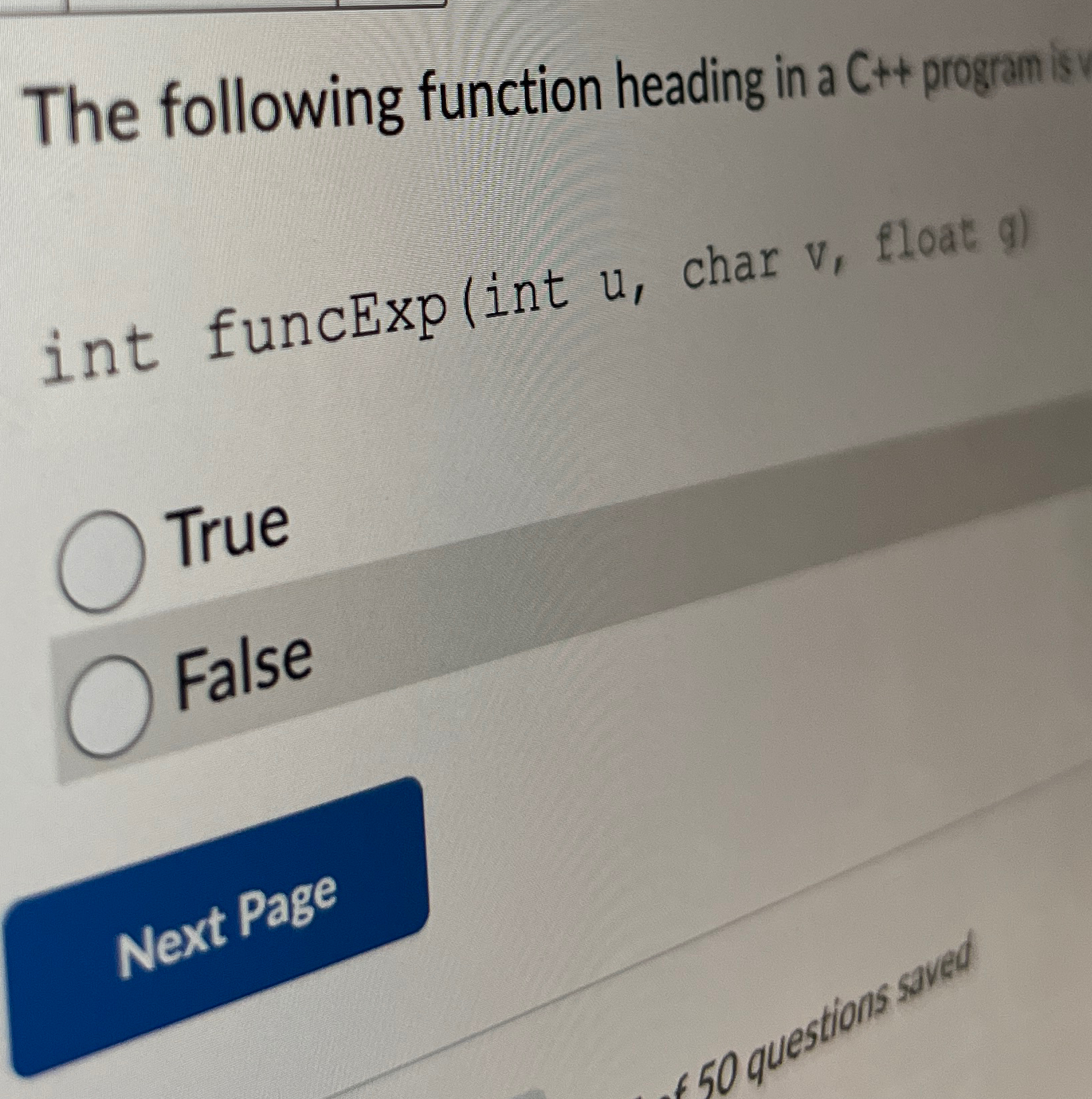 Solved The following function heading in a C++ ﻿program | Chegg.com