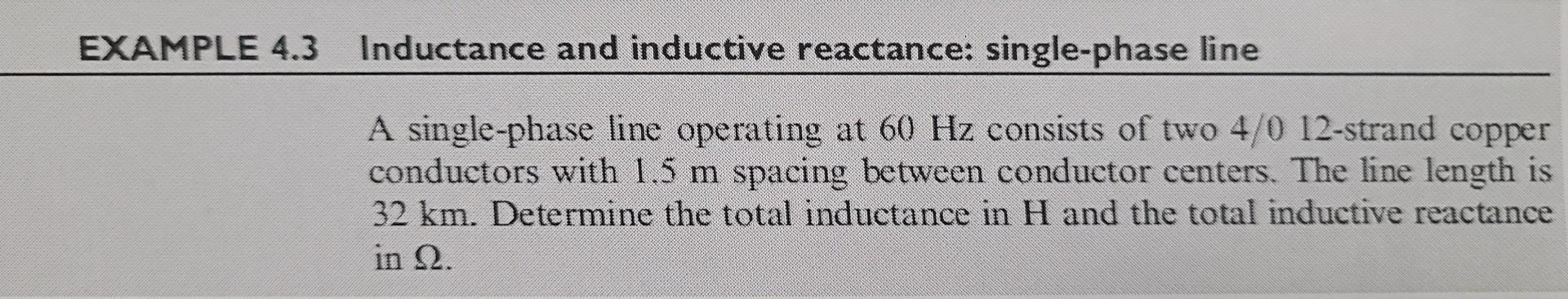 Solved A single-phase line operating at 60 Hz consists of | Chegg.com