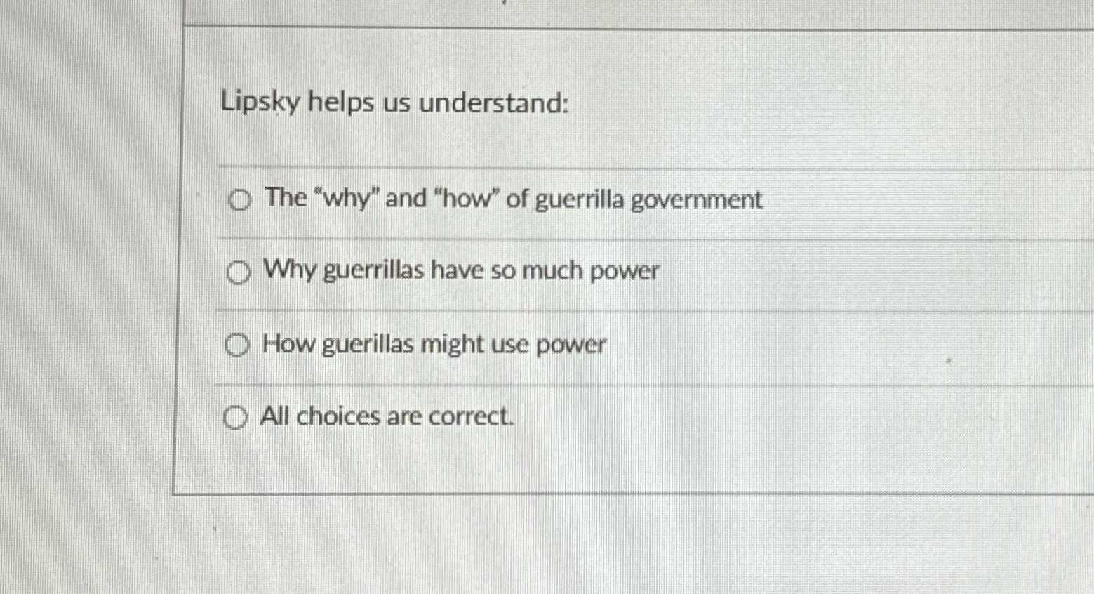 Solved Lipsky helps us understandThe "why" and "how" of