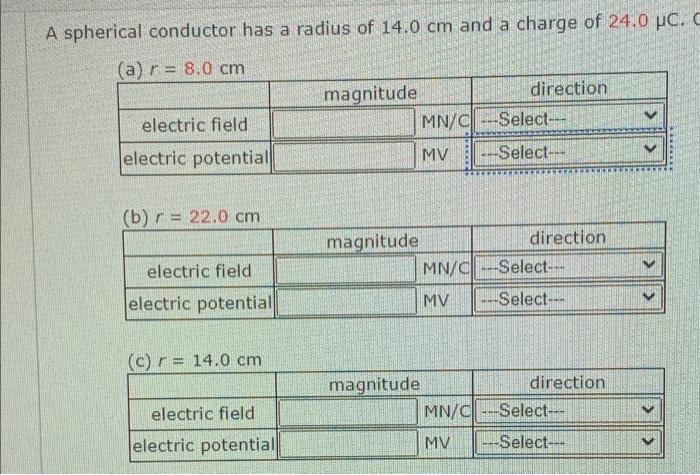 Solved for direction the options are inward , outward, and | Chegg.com