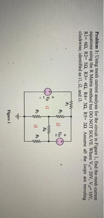 Solved Problem 1: Using mesh current analysis for the | Chegg.com