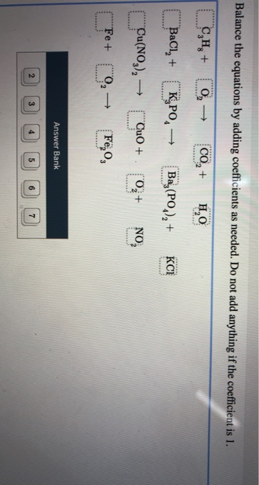 Solved Balance The Equations By Adding Coefficients As | Chegg.com