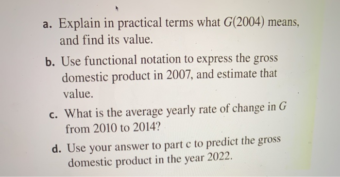 Solved 8. Gross Domestic Product The Following Table? Shows | Chegg.com