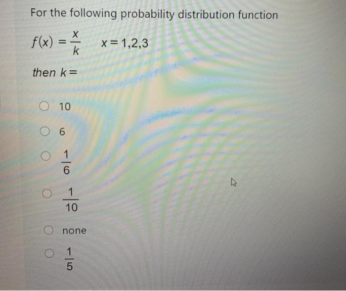 Solved For the following probability distribution function | Chegg.com
