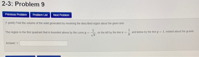 Solved 2-3: Problem 9 Previous Problem Problem List Next | Chegg.com