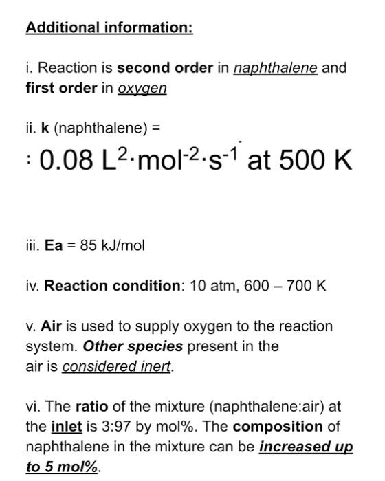 Solved Propose; i) detailed reactor design analysis for PFR | Chegg.com