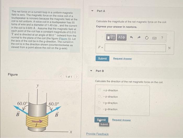 Solved The net force on a current loop in a uniform magnetic | Chegg.com