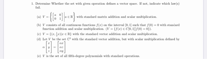 Solved 1. Determine whether the set with given operation | Chegg.com