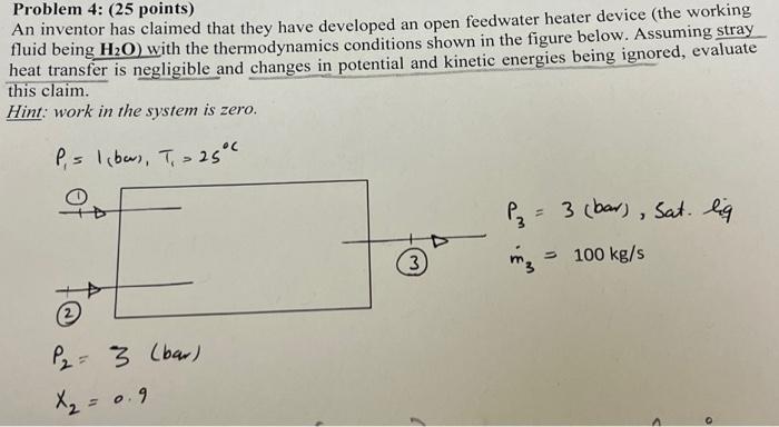 Solved Problem 4: (25 points) An inventor has claimed that | Chegg.com