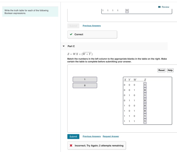 Solved Review Write the truth table for each of the | Chegg.com