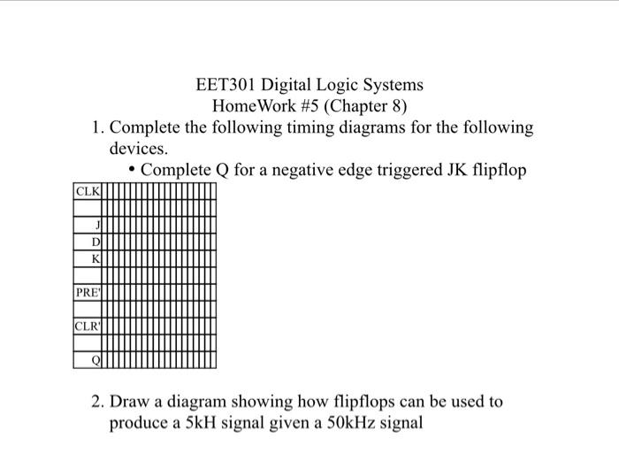 Solved EET301 Digital Logic Systems HomeWork \#5 (Chapter 8) | Chegg.com