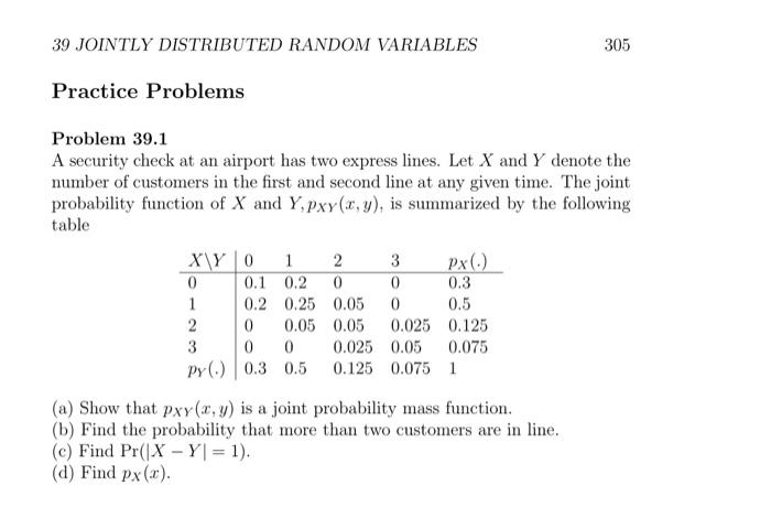 Solved Problem 39.1 A Security Check At An Airport Has Two | Chegg.com