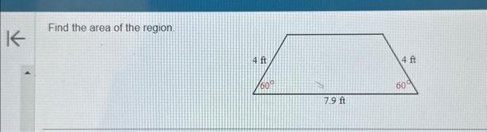 Solved Find The Area Of The Region. | Chegg.com