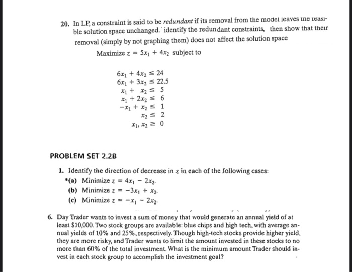 Solved HOME WORK Set (2) PROBLEM SET 2.2A 2. Identify The | Chegg.com