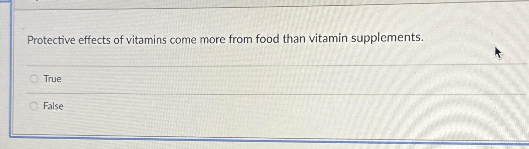 VITAMINS AND MINERALS ARE CALLED PROTECTIVE NUTRIENTS TRUE OR FALSE visual data 5