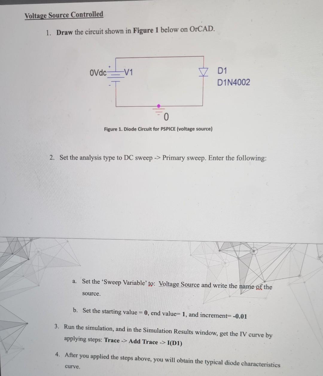 Solved 1. Determine the forward and reverse bias voltage for | Chegg.com