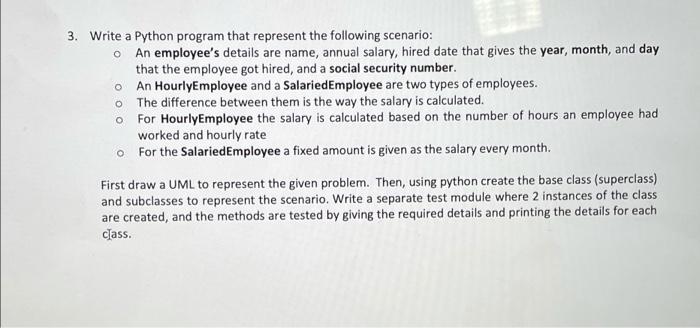 Solved 3. Write a Python program that represent the | Chegg.com