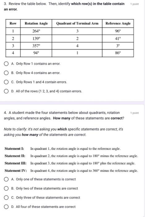 Solved 3. Review the table below. Then identify which Chegg