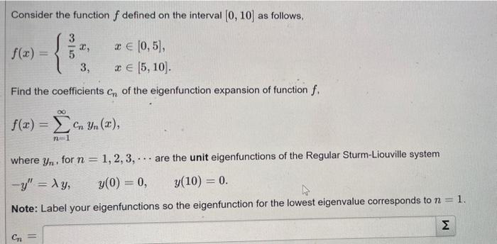 Solved Consider the function f defined on the interval | Chegg.com