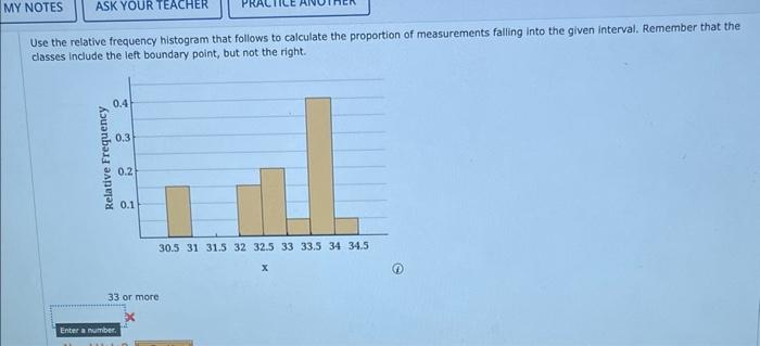 Solved Use the relative frequency histogram that follows to | Chegg.com