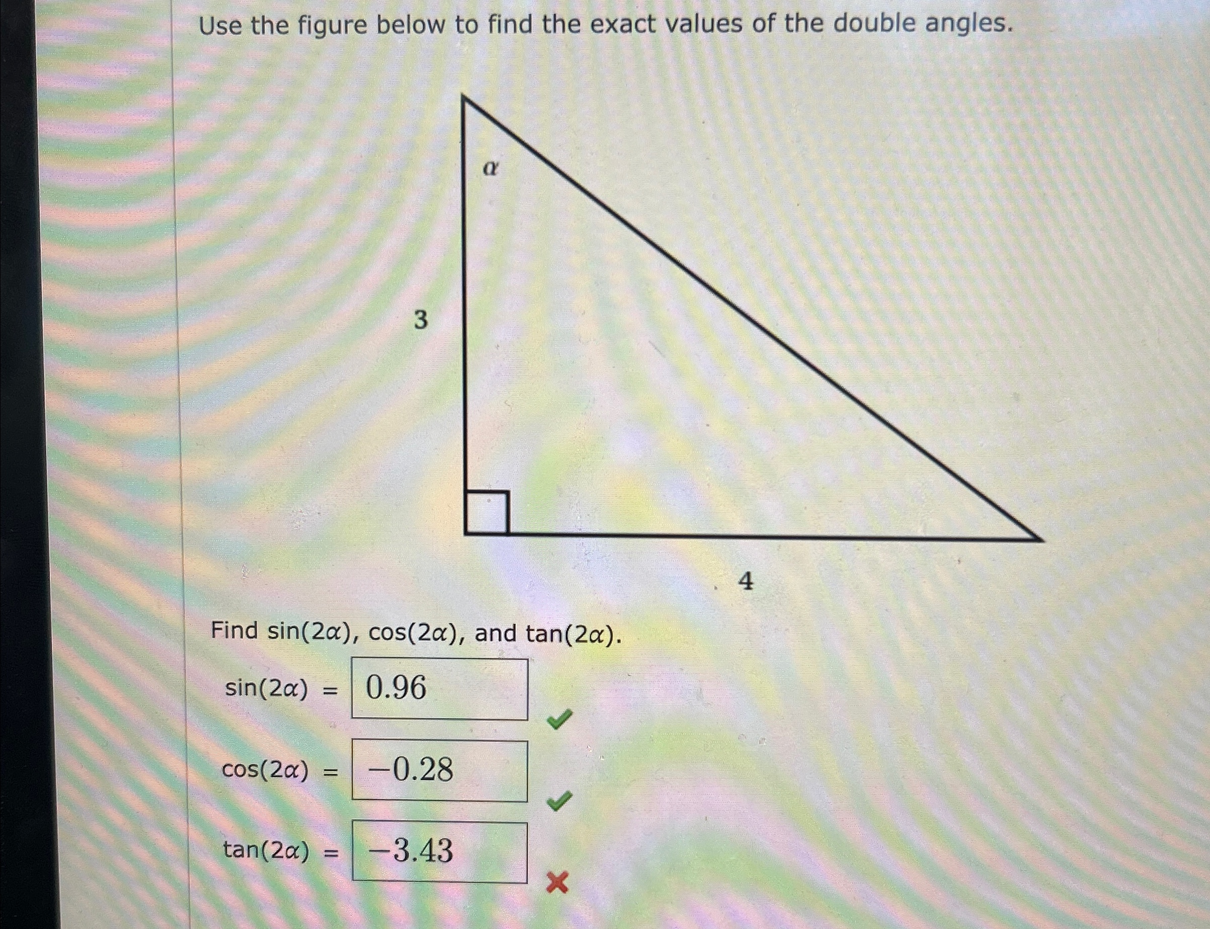 Solved Use the figure below to find the exact values of the | Chegg.com