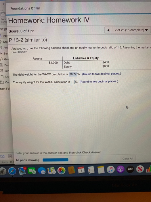 Solved Foundations of Fin New Homework: Homework IV 52@ | Chegg.com