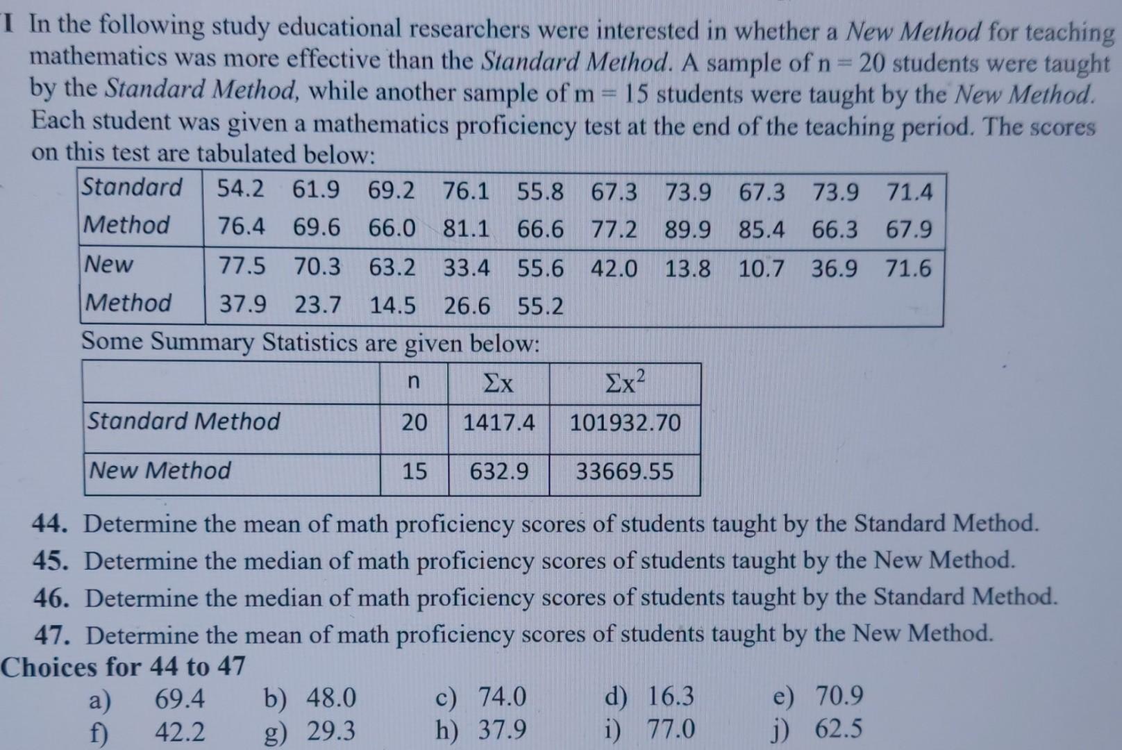 Solved In the following study educational researchers were | Chegg.com