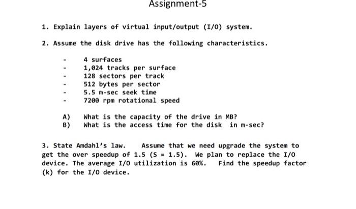 Solved Assignment-5 1. Explain layers of virtual | Chegg.com