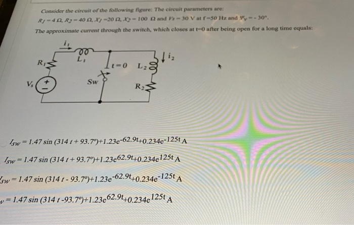 Solved Consider the circuit of the following figure: The | Chegg.com
