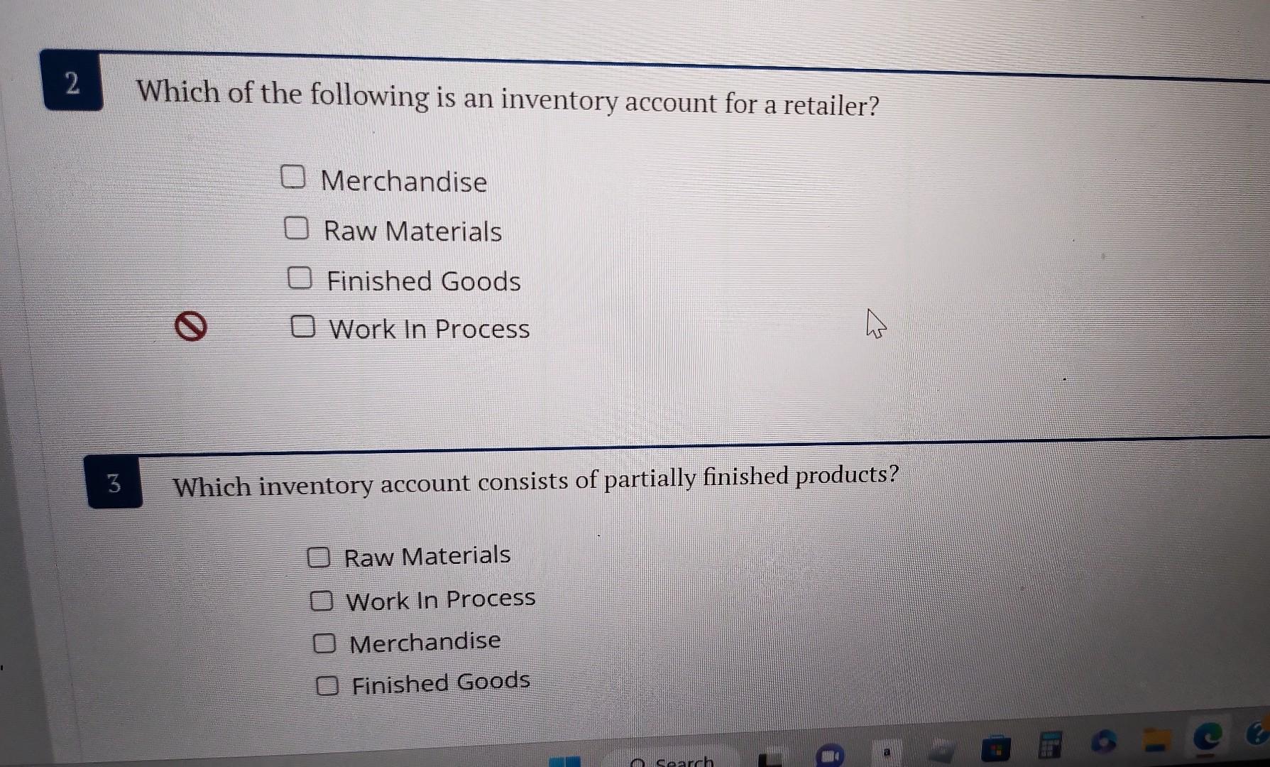 Solved Which of the following is an inventory account for a
