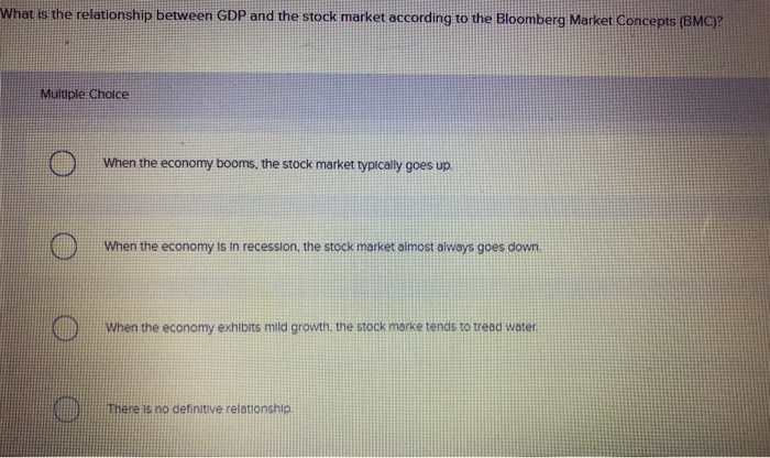 Relationship between GDP and stock markets