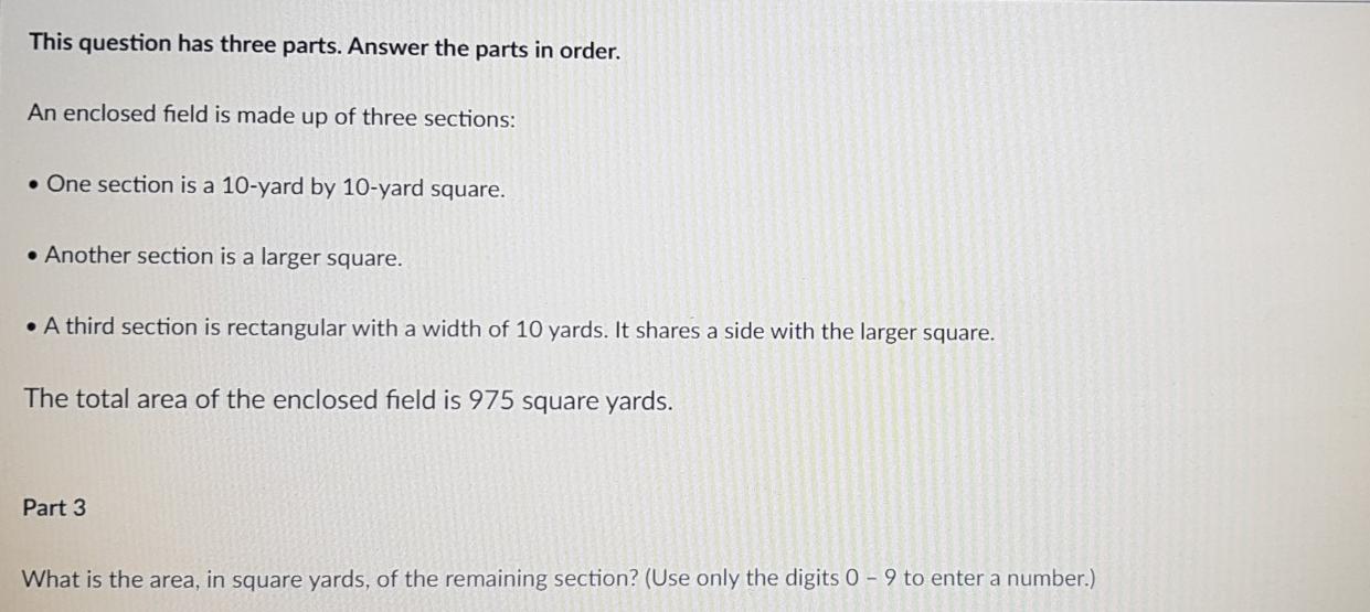 Solved This question has three parts. Answer the parts in | Chegg.com
