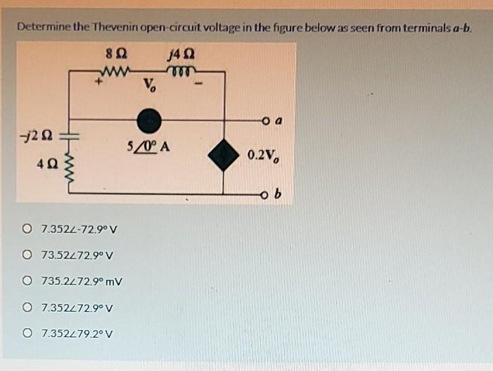 Solved N Determine The Thevenin Open Circuit Voltage In T Chegg Com