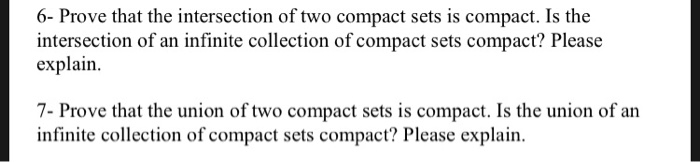 prove that the intersection of compact sets is compact