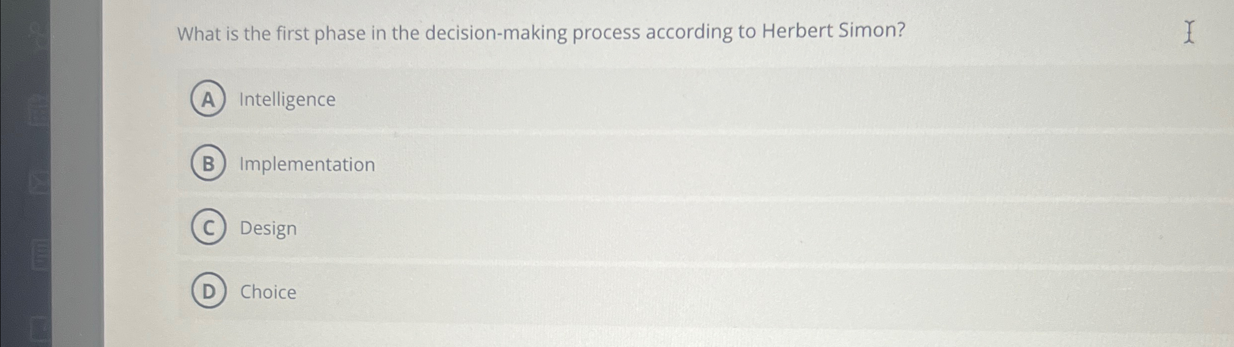 Solved What is the first phase in the decision-making | Chegg.com