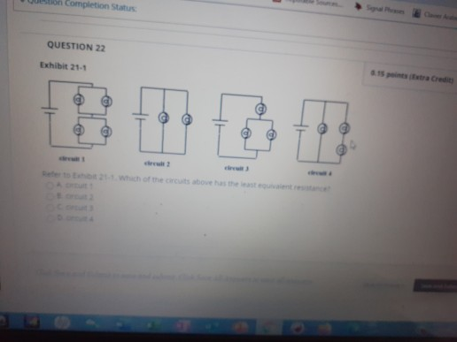Solved on Completion Status QUESTION 22 Exhibit 21-1 | Chegg.com