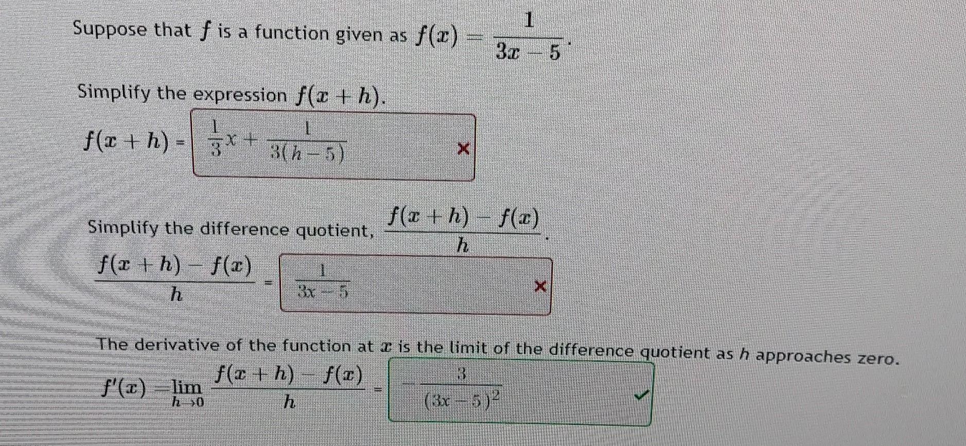 Solved Suppose That F Is A Function Given As F X 3x−51