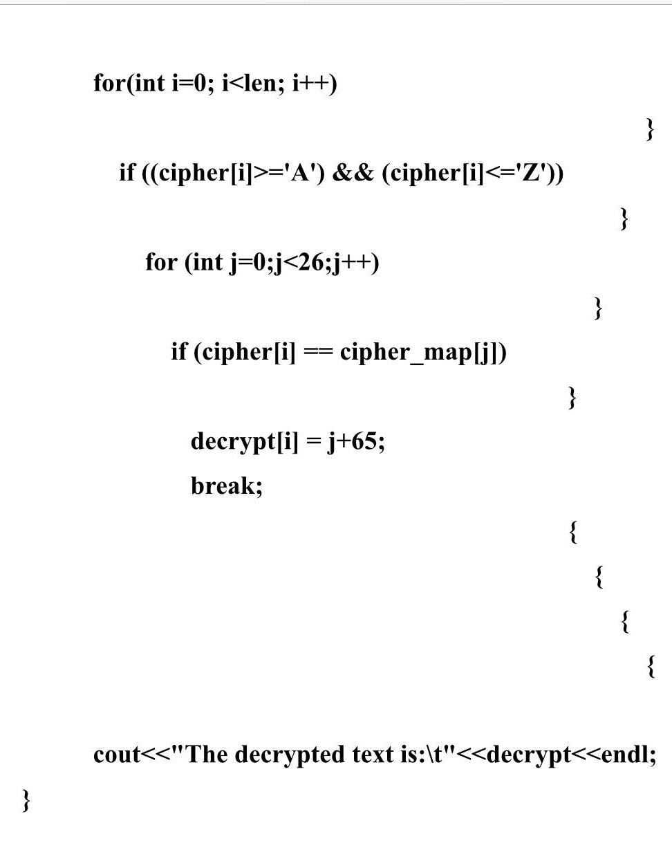 Solved Char Cipher Map 26 Chegg Com