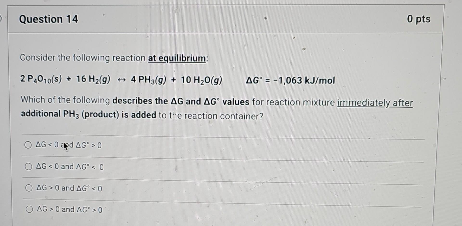 Solved Consider The Following Reaction At Equilibrium: | Chegg.com