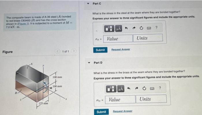 Solved Determine the maximum stress in the steel. Express | Chegg.com