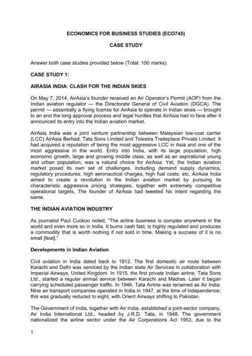 Air Asia Case Study Docx Low Cost Carrier Airlines