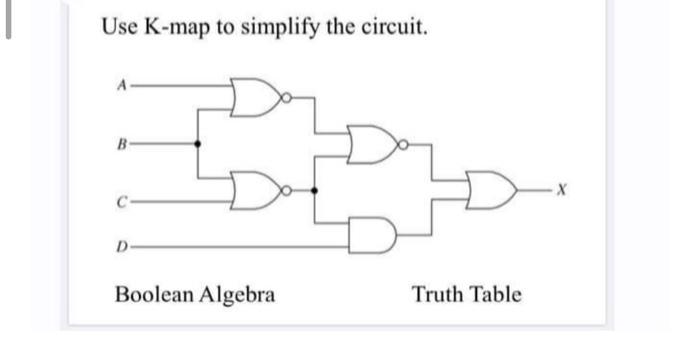 Solved Use K-map To Simplify The Circuit. B D Boolean | Chegg.com