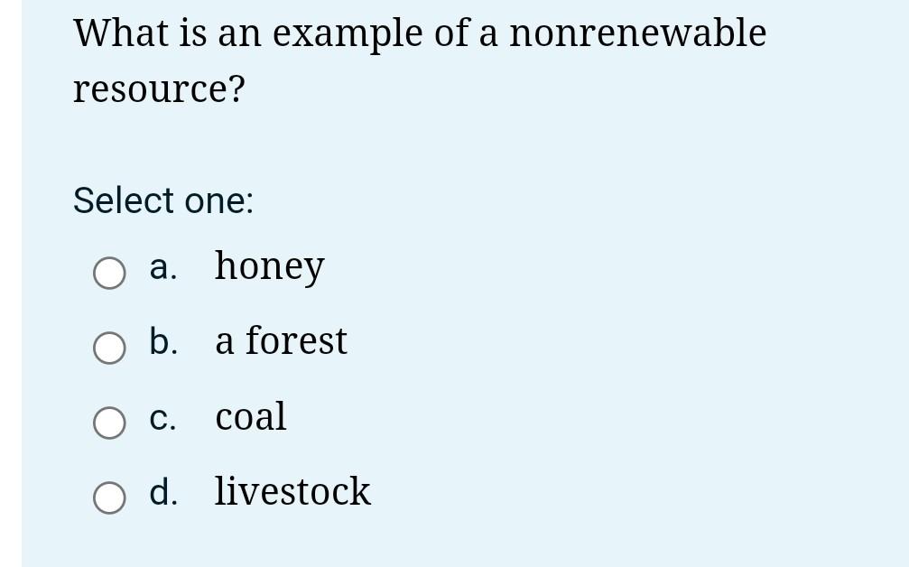 What Is An Example Of A Nonrenewable Resource