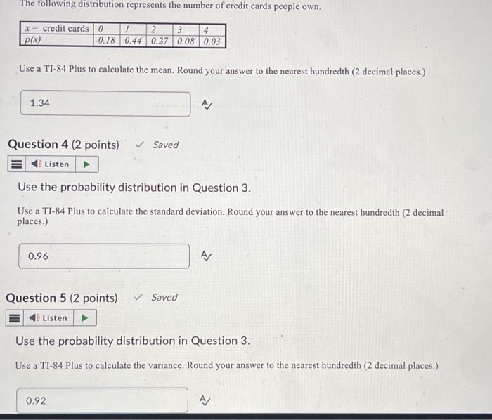 Solved The following distribution represents the number of | Chegg.com