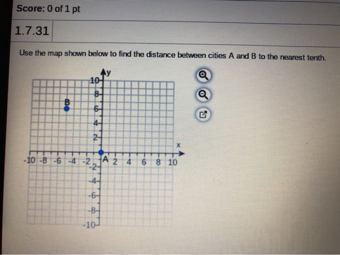 Solved Score: 0 of 1 pt 1.7.31 Use the map shown below to | Chegg.com