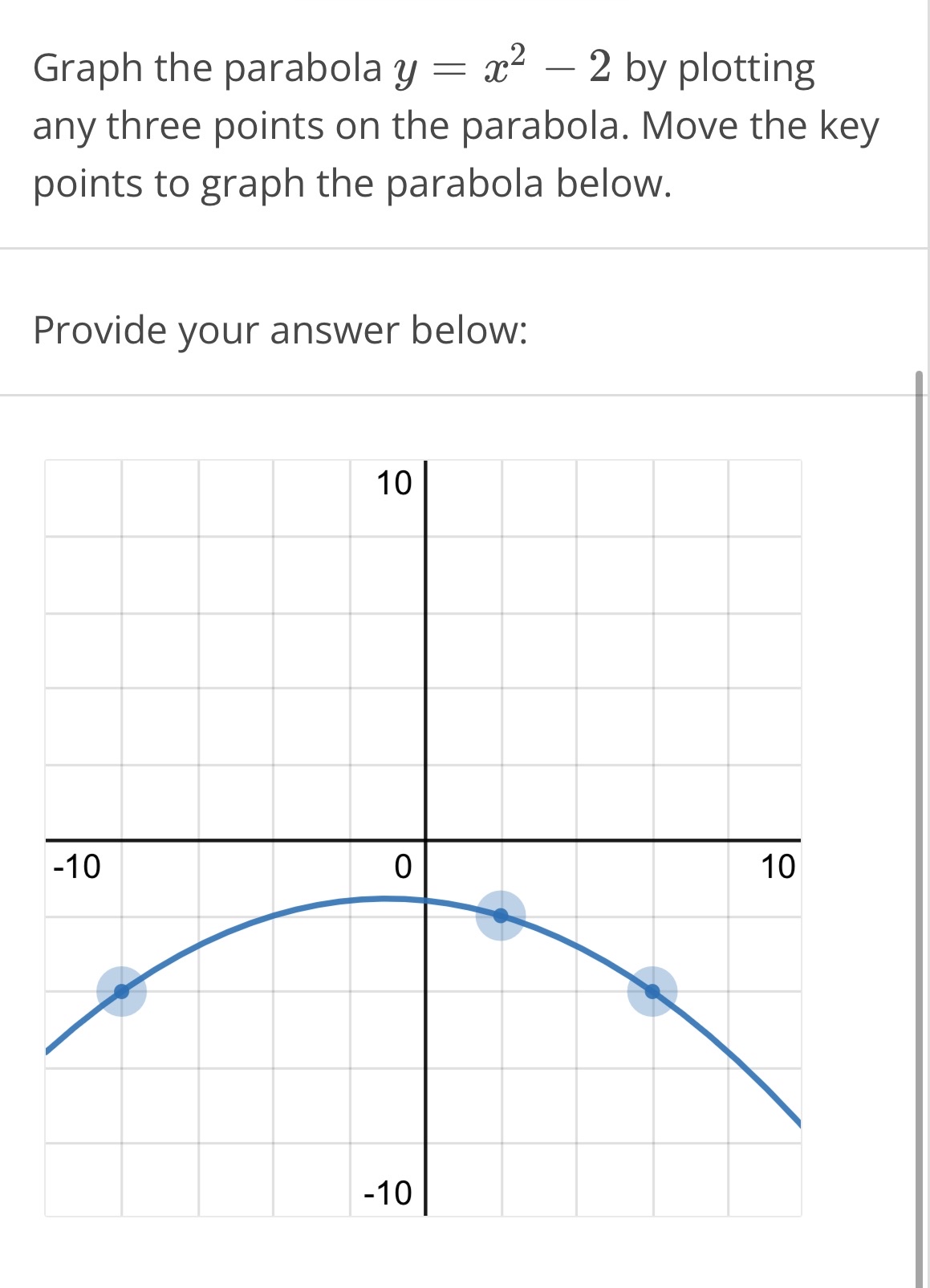 parabola 2 points